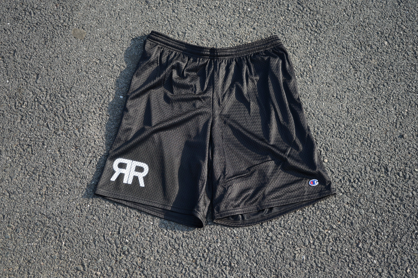 Small double “R” logo mesh shorts