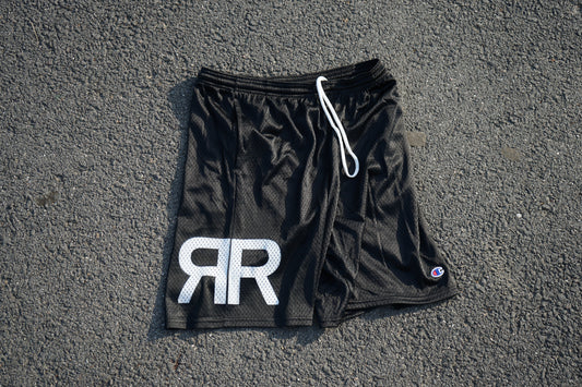 Big double “R” logo mesh shorts