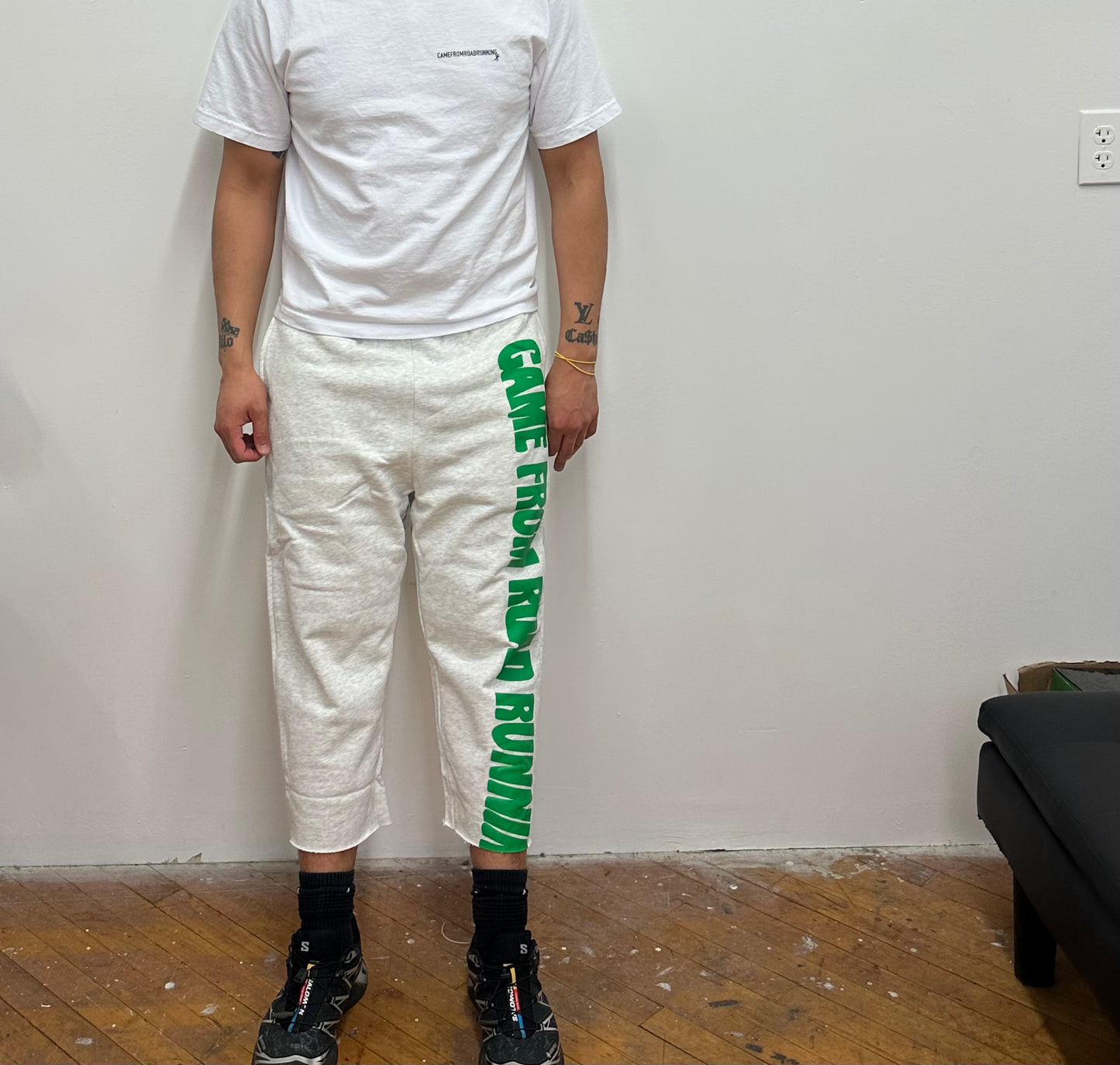 3/4 "CAMEFROMROADRUNNING" SHORTS